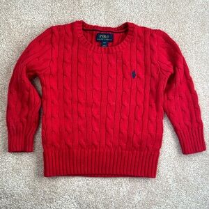 Polo Ralph Lauren Red Holiday Sweater 3T